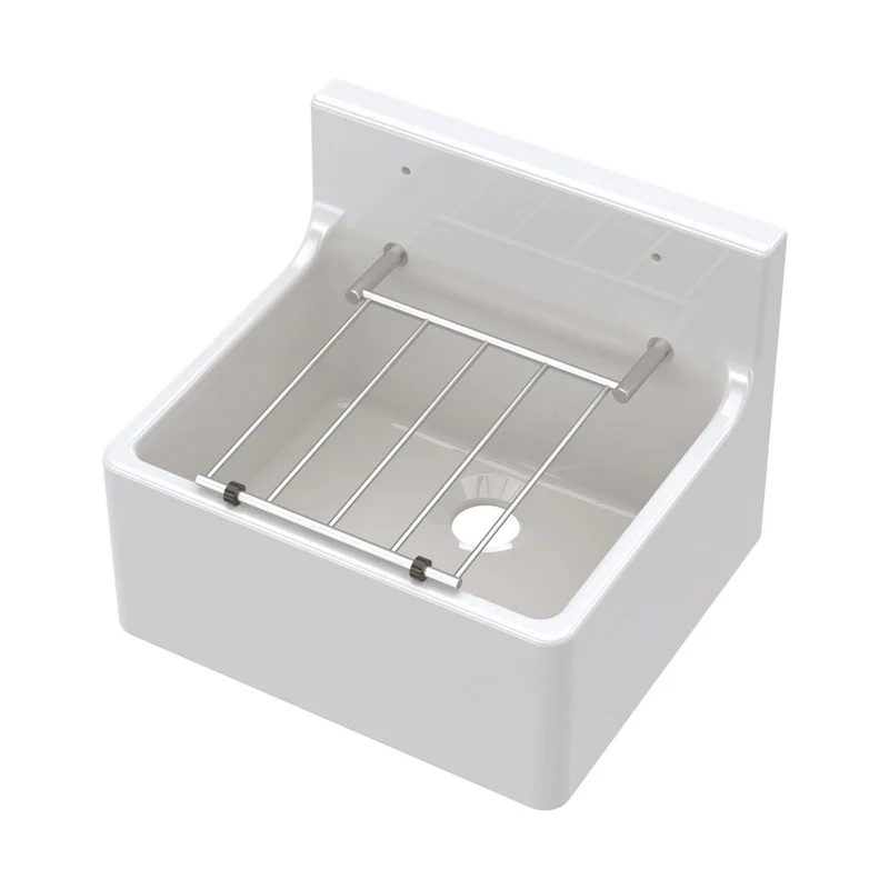Nuie Cleaner Sink 455x362x396 Traditional White Fireclay 362x455x396mm