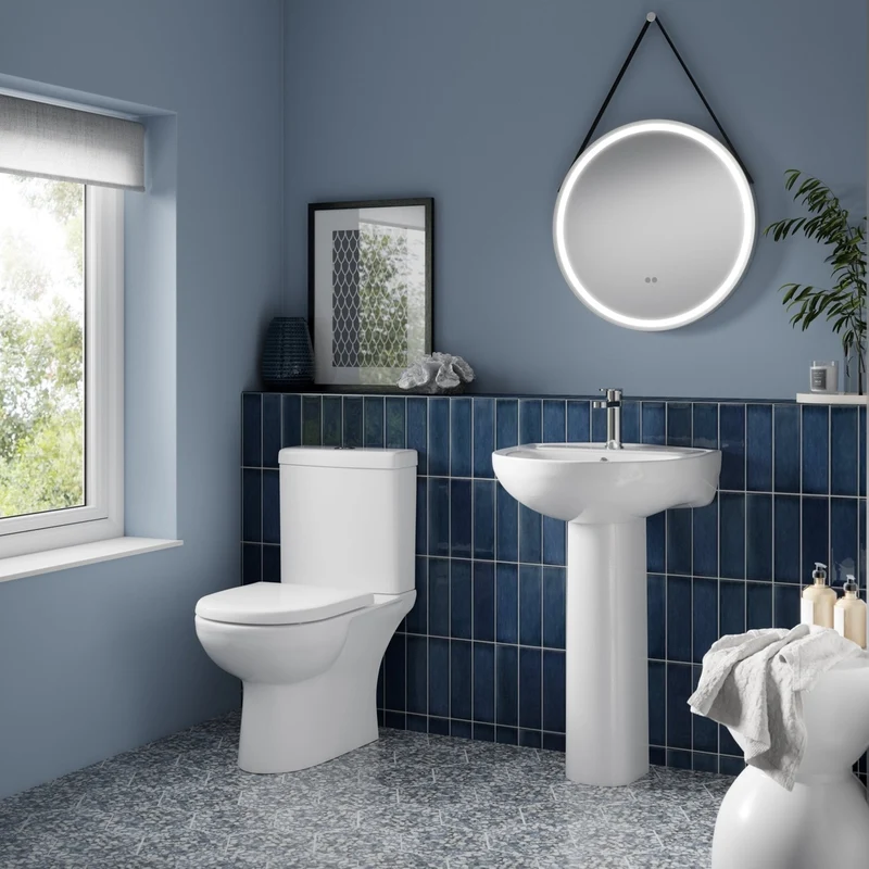 Nuie Lawton Compact Pan & Cistern Contemporary White Vitreous China 805x360x625mm