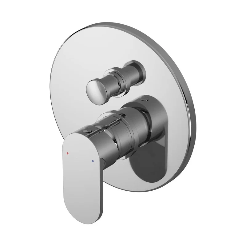Nuie Binsey Manual Shower Valve With Diverter Contemporary Chrome Brass ABS 170x170x110mm