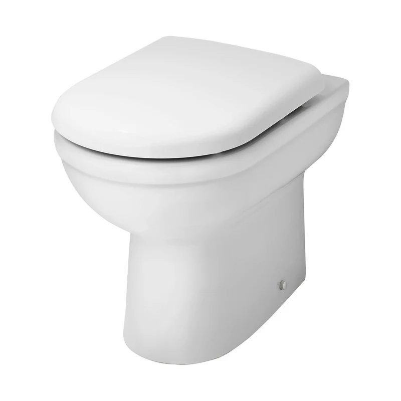 Nuie Ivo Comfort Height Back To Wall Pan Contemporary White Vitreous China 440x360x540mm