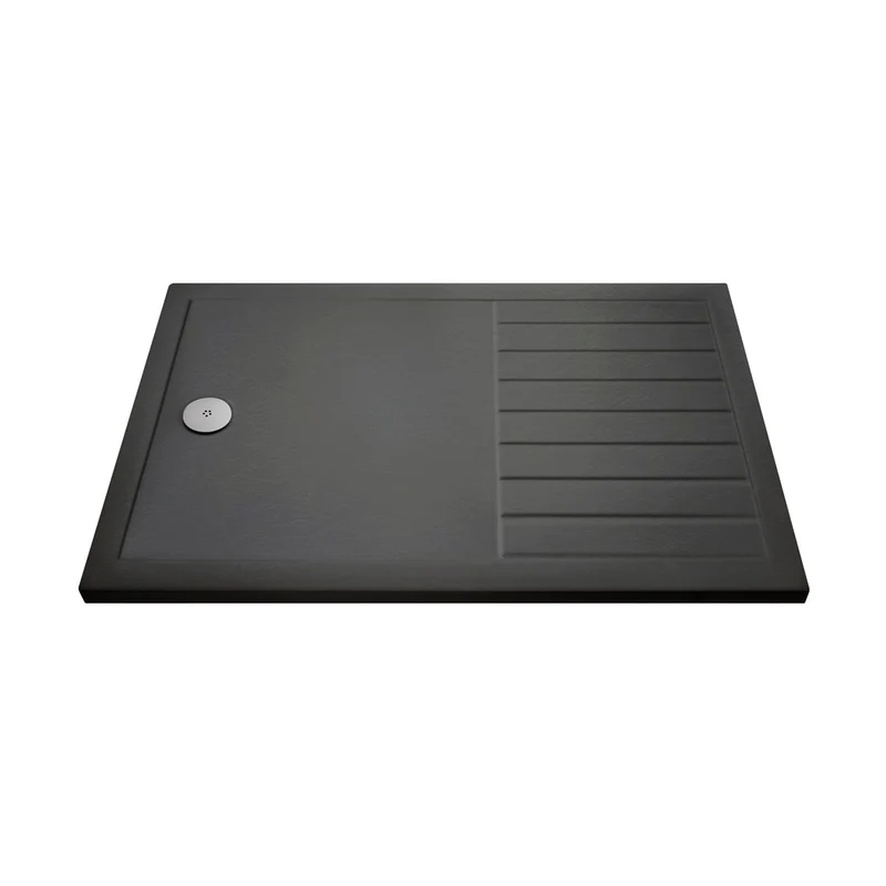 Hudson Reed Wetroom Trays Rectangular Walk-in Shower Tray 1600 X 800 Contemp Grey Slate Acrylic Capped Abs Caco3 And Pu