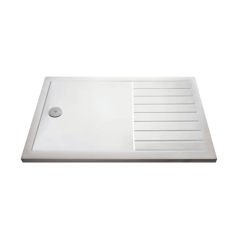 Hudson Reed Wetroom Trays Rectangular Walk-in Shower Tray 1400 X 800 Contemp White Acrylic Capped Abs Caco3 And Pu