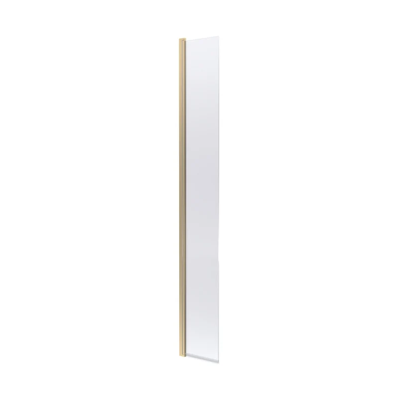 Hudson Reed Wetroom Screens 300mm Hinged Flipper Screen Contemp Brushed Brass Aluminium 1950x322x27mm