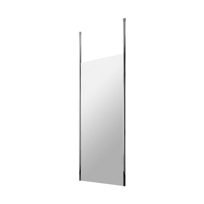 Hudson Reed Wetroom Screens 800mm Wetroom Screen With Ceiling Post Contemp Chrome Aluminium 1950x798x14mm