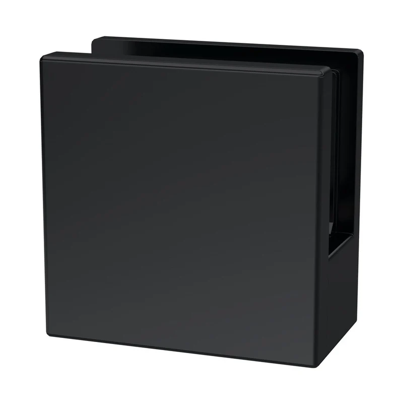 Hudson Reed Wetroom Accessories Black Wetroom Foot And Wall Bracket Contemp Matt Black Brass 45x45x25mm