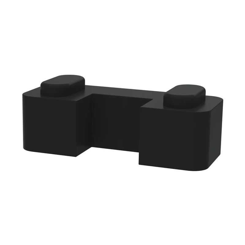 Hudson Reed Wetroom Accessories Black Wetroom Screen Support Foot Contemp Brass 45x44x30mm
