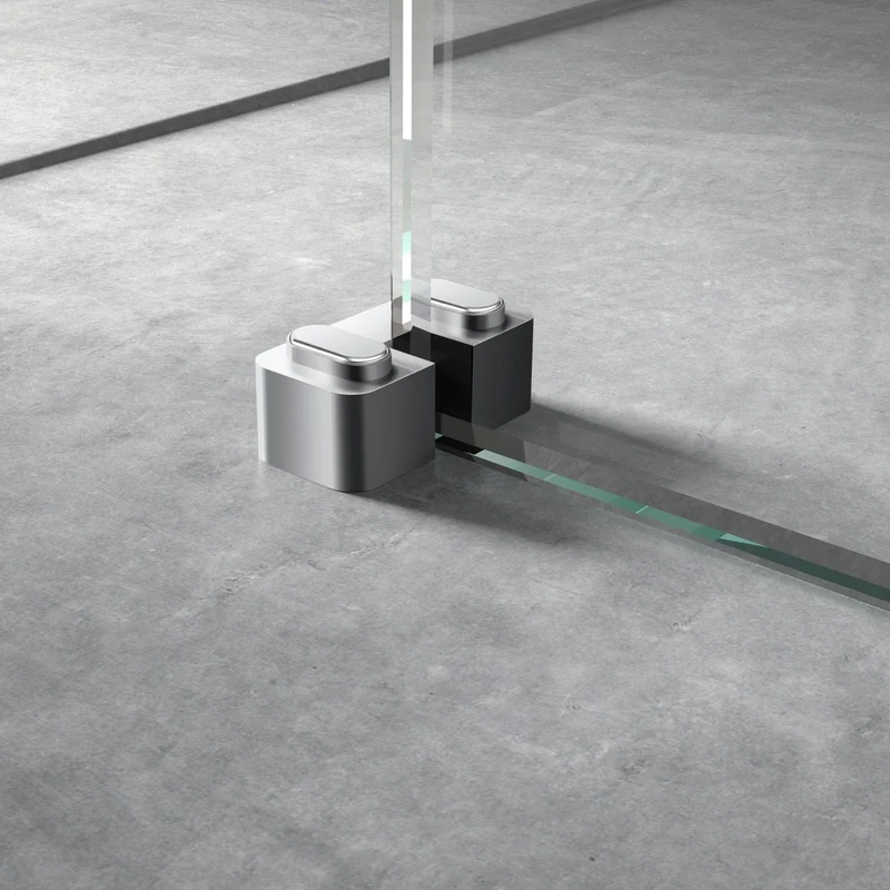Hudson Reed Wetroom Accessories Chrome Wetroom Screen Support Foot Contemp Brass 10x24x9mm