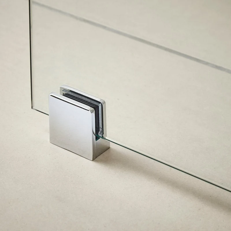Hudson Reed Wetroom Accessories Wetroom Screen Support Foot Contemp Chrome Brass 45x44x30mm