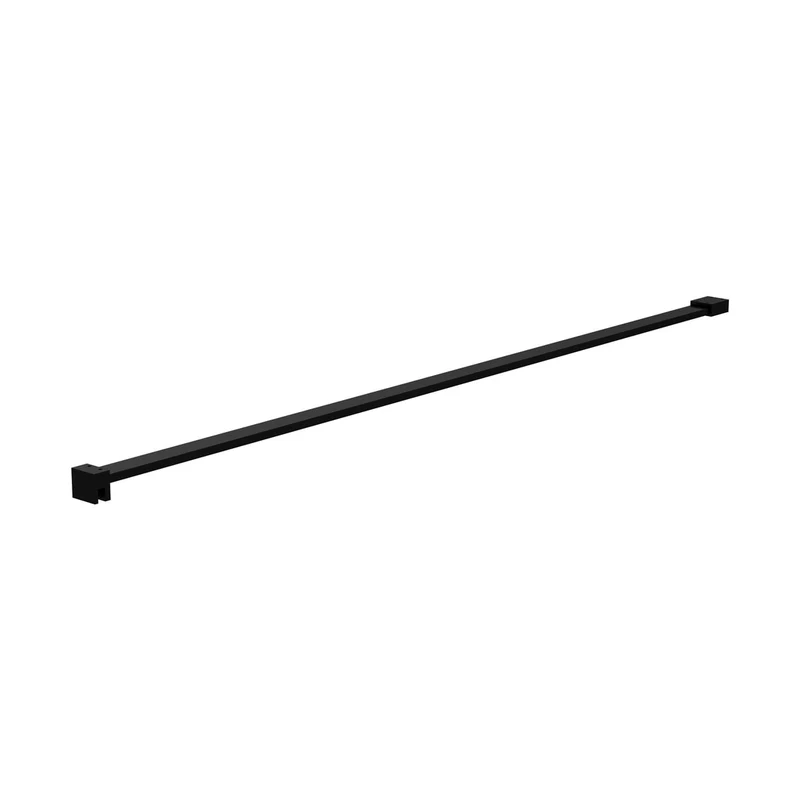 Hudson Reed Wetroom Accessories Flat Support Bar Contemp Matt Black Stainless Steel 36x37x1202mm