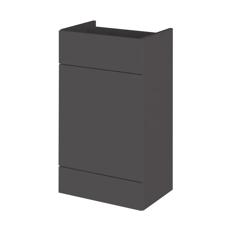 Hudson Reed Fusion 500mm Wc Unit Contemp Gloss Grey MFC Gloss 864x500x355mm