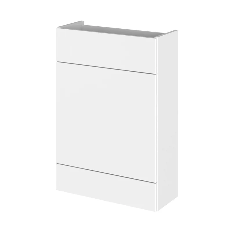 Hudson Reed Fusion 600mm Wc Unit - Compact Contemp Gloss White MFC Painted Gloss 864x600x255mm