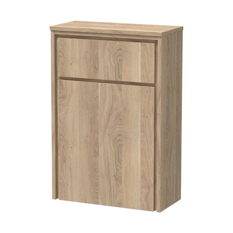Hudson Reed Lille 550mm Wc Unit (255 Deep) Contemp Bleached Oak MFC Textured Woodgrain 818x550x255mm