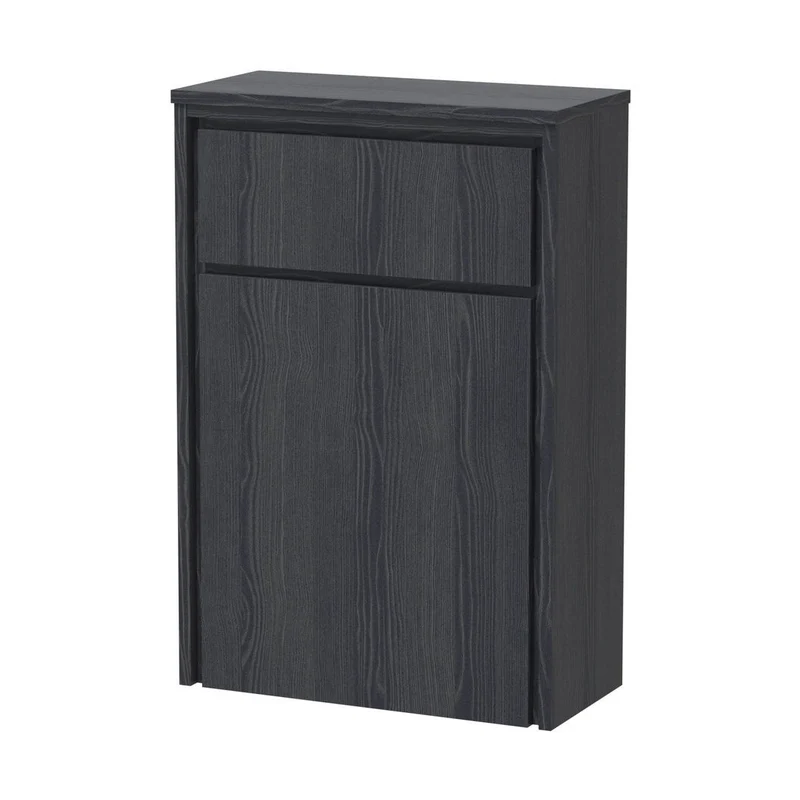 Hudson Reed Lille 550mm Wc Unit (255 Deep) Contemp Graphite Grey Woodgrain MFC Textured Woodgrain 818x550x255mm