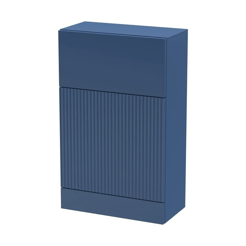 Hudson Reed Fluted 500mm Wc Unit Contemp Satin Blue MFC Painted Gloss 810x500x253mm