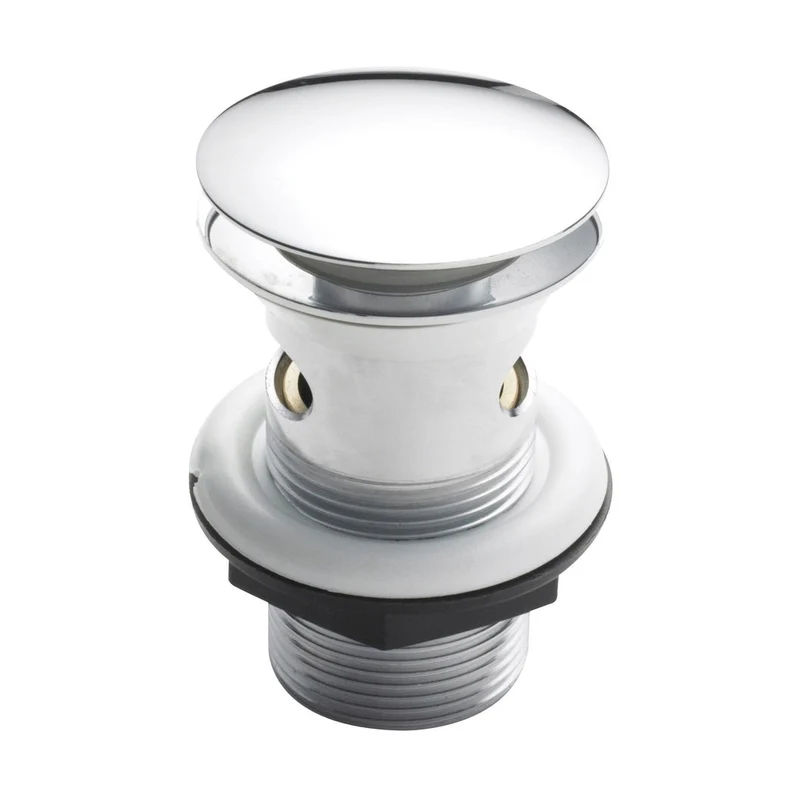 Hudson Reed Wastes Push Button Basin Waste Contemp Chrome Brass 82x61x61mm - E328