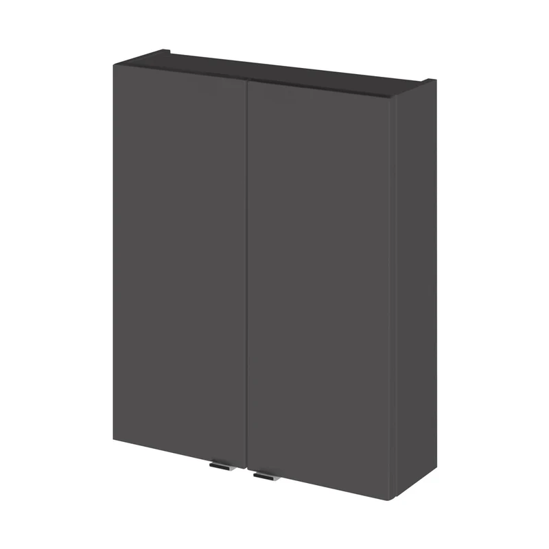 Hudson Reed Fusion 500mm Wall Unit Contemp Gloss Grey MFC Painted Gloss 713x500x182mm