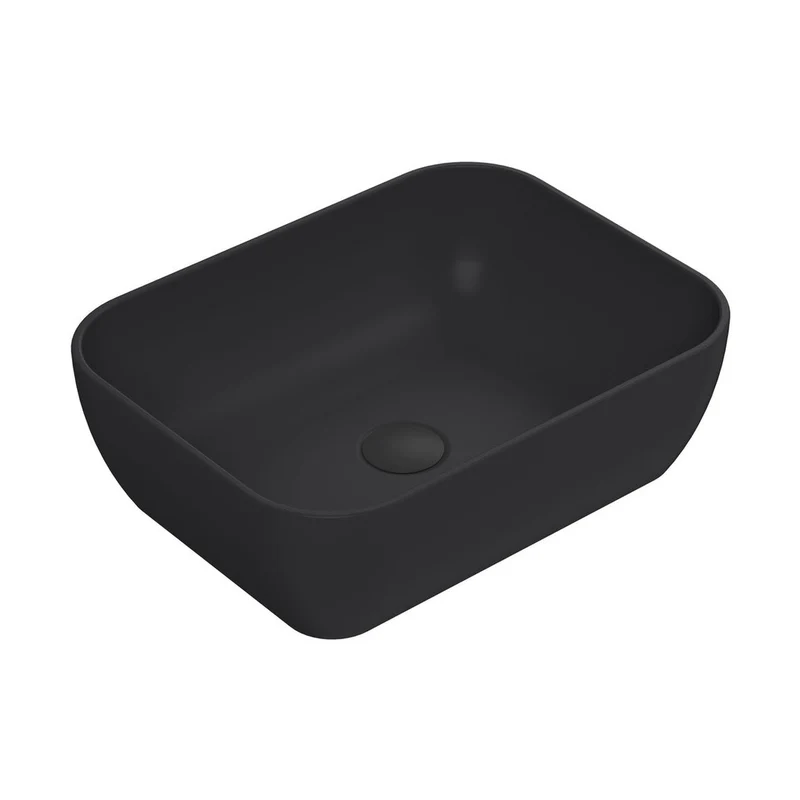 Hudson Reed Vessels Square Vessel Contemp Matt Black Vitreous China 135x455x325mm