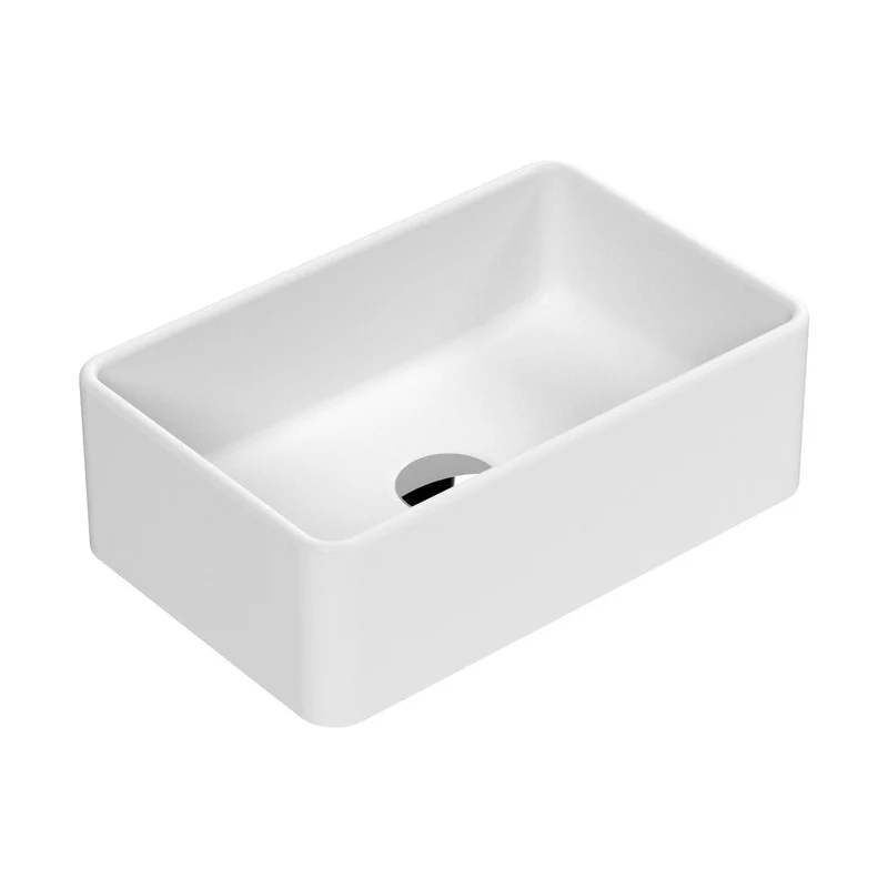 Hudson Reed Vessels Rectangular Vessel Contemp Matt White Vitreous China 120x365x235mm