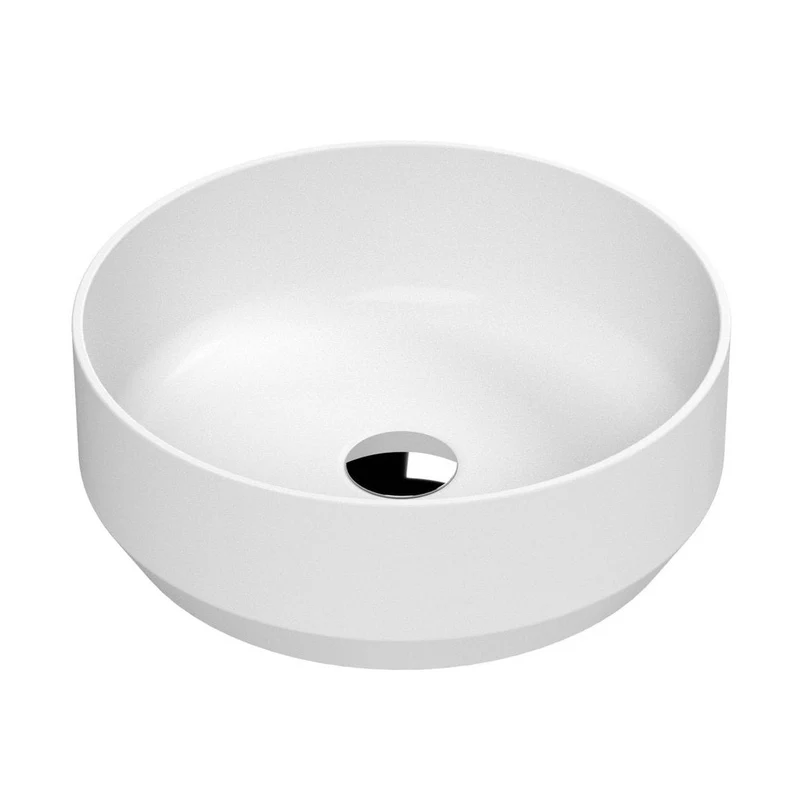 Hudson Reed Vessels Round Vessel Contemp Matt White Vitreous China 120x350x350mm