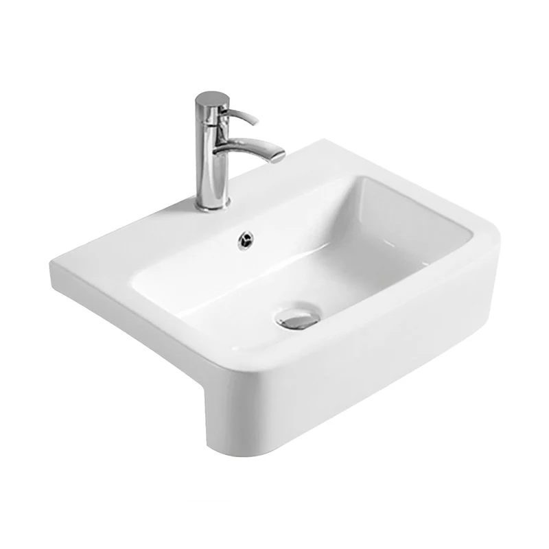 Hudson Reed Vessels Semi-recessed Basin Contemp White Vitreous China 155x570x415mm