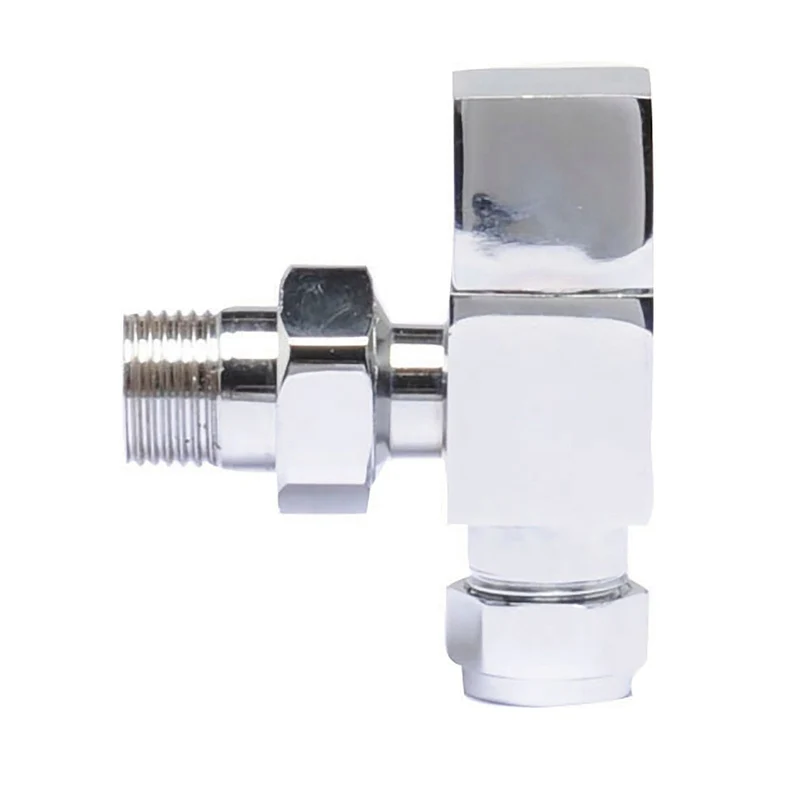 Hudson Reed Radiator Valves Angled Radiator Valve Pack (pairs) Contemp Chrome Steel 75x25x65mm