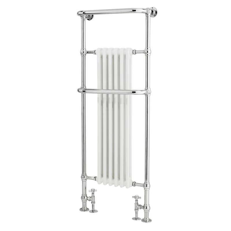 Hudson Reed Trad Column Radiators Brampton Towel Rail Trad Chrome/white Steel 1500x575x235mm