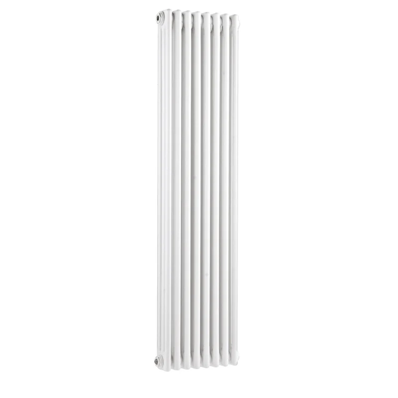 Hudson Reed Colosseum Triple Column Trad Radiator Contemp White Steel 1500x368x100mm