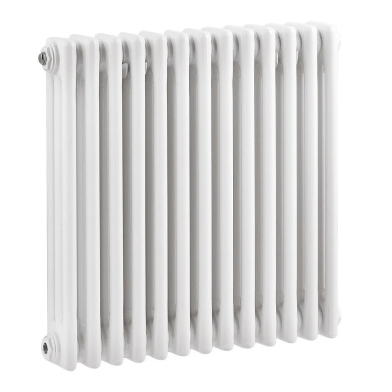 Hudson Reed Colosseum Triple Column Trad Radiator Contemp White Steel 600x605x100mm