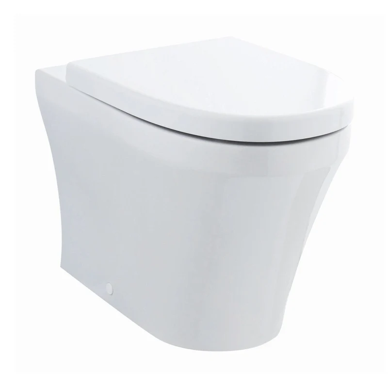 Hudson Reed Luna Back To Wall Pan & Seat Contemp Gloss White Vitreous China 445x350x555mm