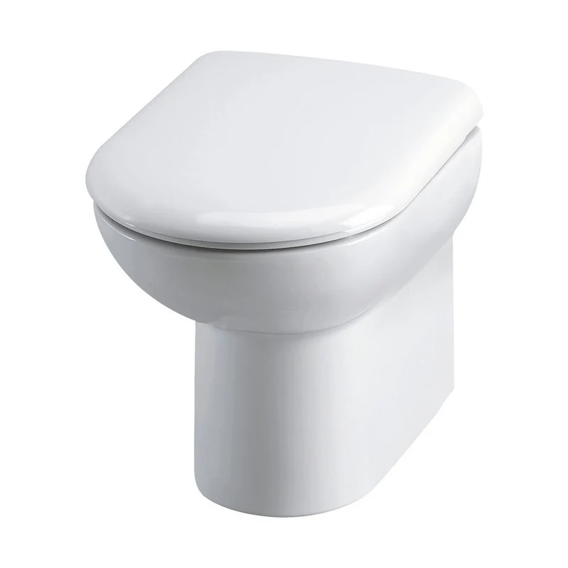 Hudson Reed Back To Wall Toilets Back To Wall Pan & Seat Contemp Gloss White Vitreous China 450x375x535mm