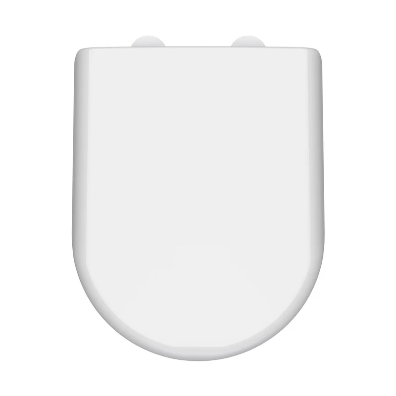 Hudson Reed Toilet Seats D Shaped Soft Close Toilet Seat Contemp Gloss White Urea 70x364x446mm - NTS004W