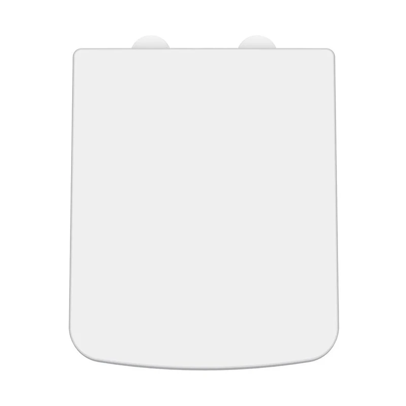Hudson Reed Toilet Seats Square Soft Close Seat Contemp Gloss White Urea 70x358x435mm - NCH198W