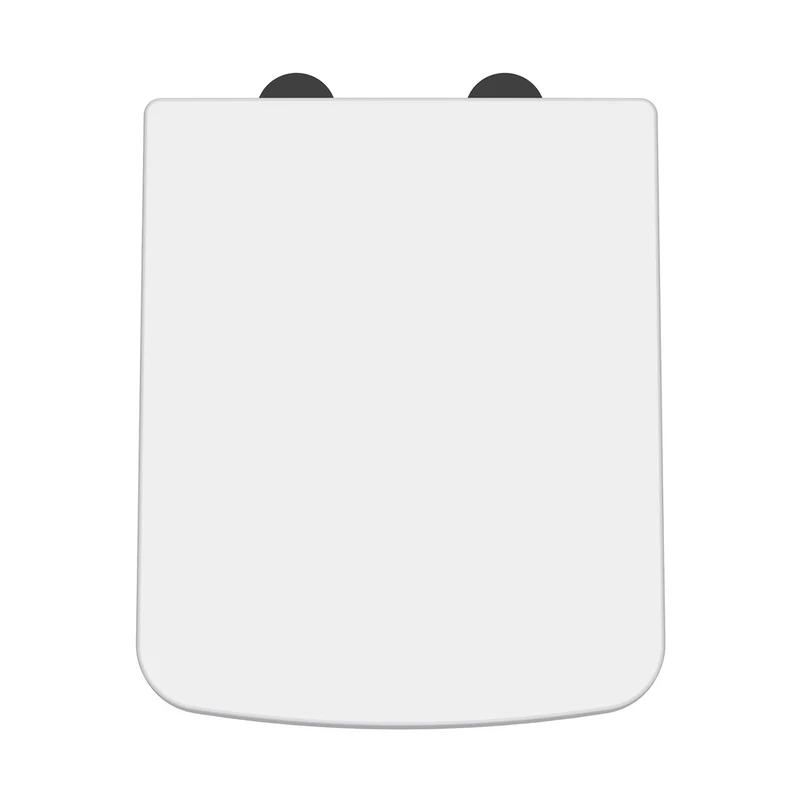 Hudson Reed Toilet Seats Square Soft Close Seat Contemp Gloss White Urea 70x358x435mm - NCH198B