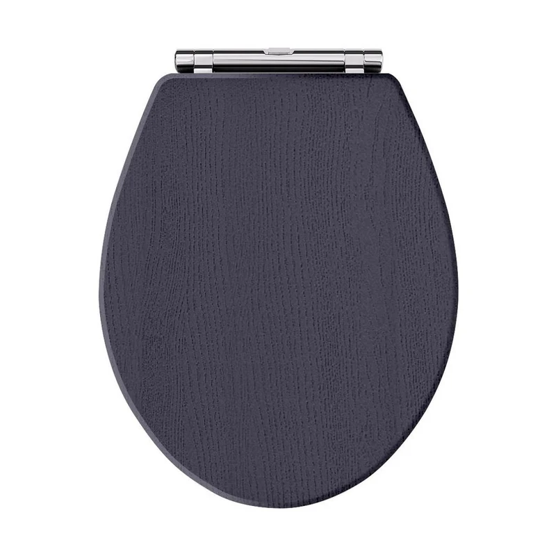 Hudson Reed Old London Carlton Toilet Seat Trad Twilight Blue MDF Vinyl,zinc Alloy 60x350x451mm