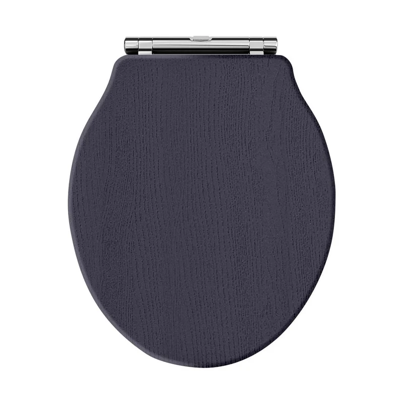 Hudson Reed Old London Ryther Toilet Seat Trad Twilight Blue MDF Vinyl,zinc Alloy 60x373x460mm
