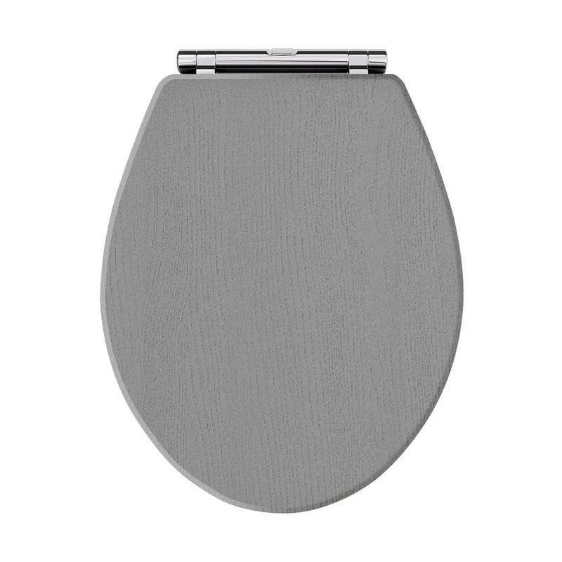 Hudson Reed Old London Carlton Toilet Seat Trad Storm Grey MDF Vinyl,zinc Alloy 60x350x451mm