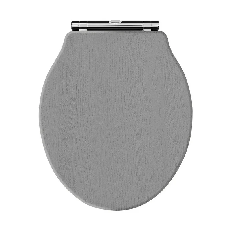 Hudson Reed Old London Ryther Toilet Seat Trad Storm Grey MDF Vinyl,zinc Alloy 60x373x460mm