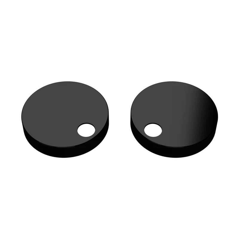 Hudson Reed Toilet Accessories Matt Black Toilet Seat Cover Caps Contemp Stainless Steel 70x70x99mm