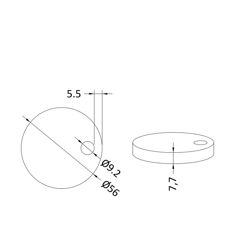 Hudson Reed Toilet Accessories Matt Black Toilet Seat Cover Caps Black Contemp Stainless Steel 70x70x99mm