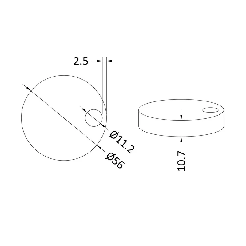 Hudson Reed Toilet Accessories Matt White Toilet Seat Cover Caps Contemp Stainless Steel 70x70x99mm - TSC102