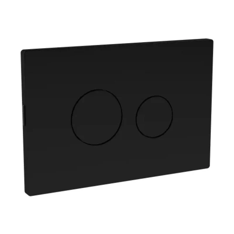 Hudson Reed Toilet Accessories Matt Black Round Plate For Pneumatic Dual Flush Contemp Abs 70x70x99mm