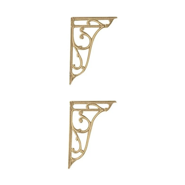Hudson Reed Toilet Accessories Ornate Cistern Brackets Trad Brushed Brass Brass 235x35x160mm