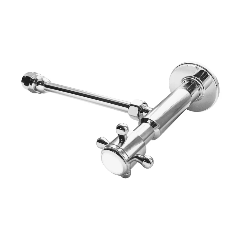 Hudson Reed Toilet Accessories Cistern Cut-off Valve Trad Chrome Brass 60x235x146mm