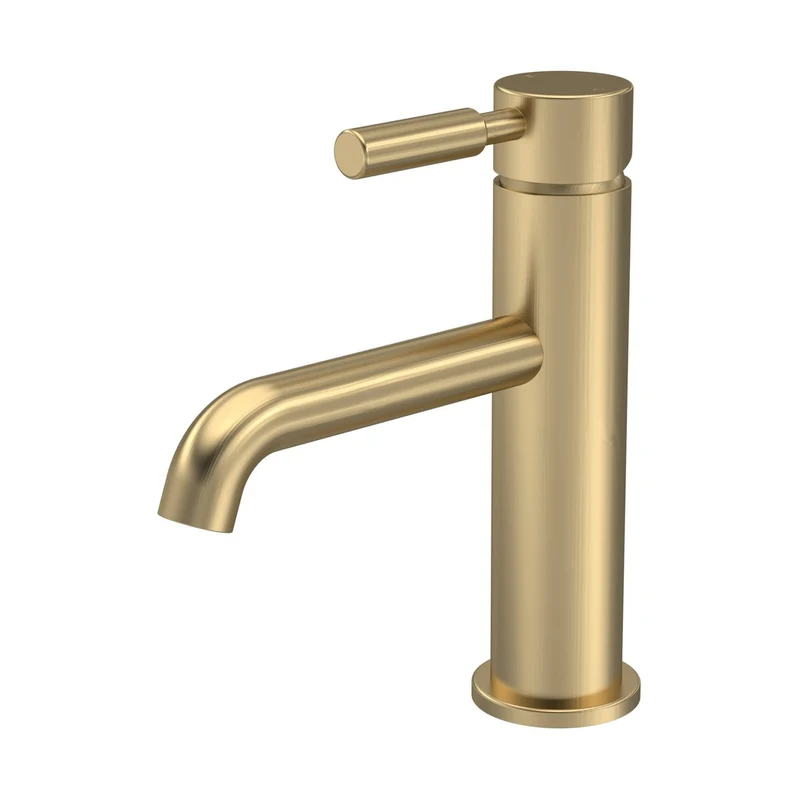 Hudson Reed Tec Lever Mono Basin Mixer Contemp Brushed Brass Brass 150x45x145mm