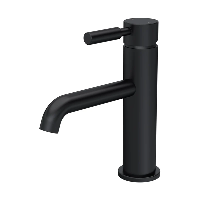 Hudson Reed Tec Lever Mono Basin Mixer Contemp Matt Black Brass 150x45x145mm