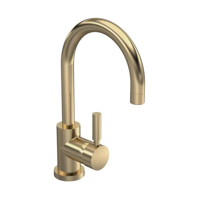 Hudson Reed Tec Single Lever Mono Basin Mixer Contemp Brushed Brass Brass 292x50x190mm