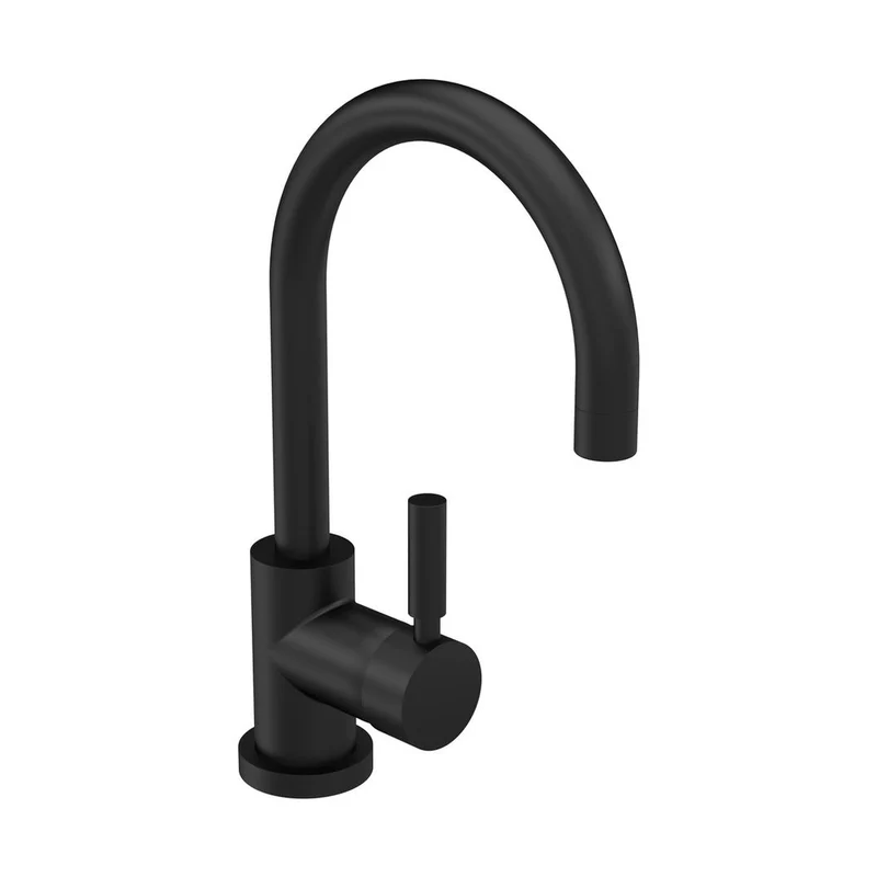 Hudson Reed Tec Single Lever Mono Basin Mixer Contemp Matt Black Brass 292x50x190mm