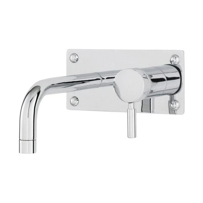 Hudson Reed Tec Single Lever Wall Mounted Basin Bath Filler Contemp Chrome Brass,plastic 100x205x213mm