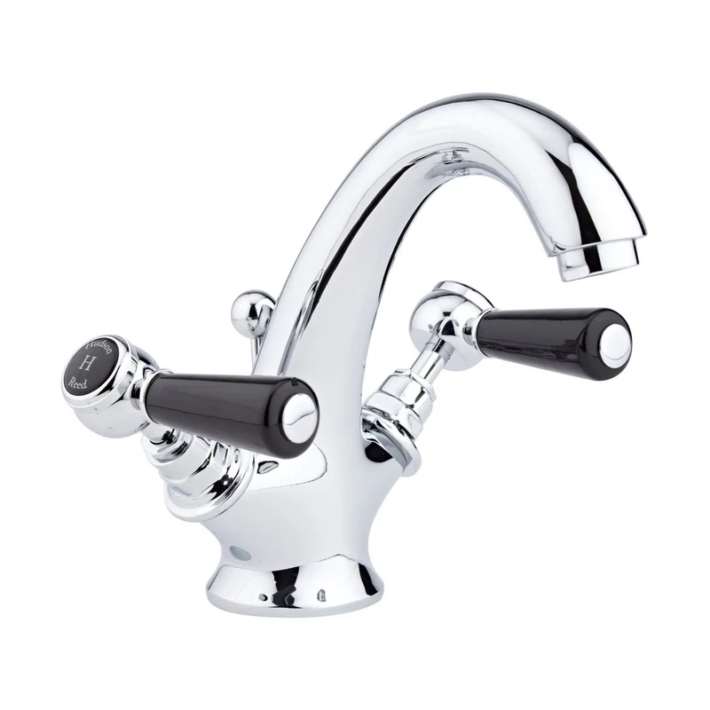 Hudson Reed Topaz Mono Basin Mixer Trad Chrome Brass 176x214x158mm - BC405HL