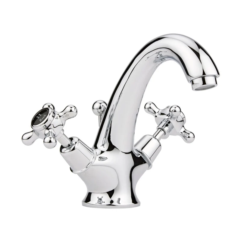 Hudson Reed Topaz Mono Basin Mixer Trad Chrome Brass 176x214x185mm - BC405DX